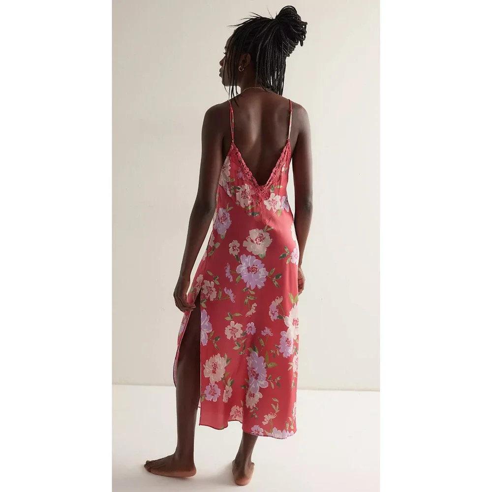 NEW FREE PEOPLE INTIMATELY SOMEONE LIKE YOU MIDI SLIP DRESS SZ XS